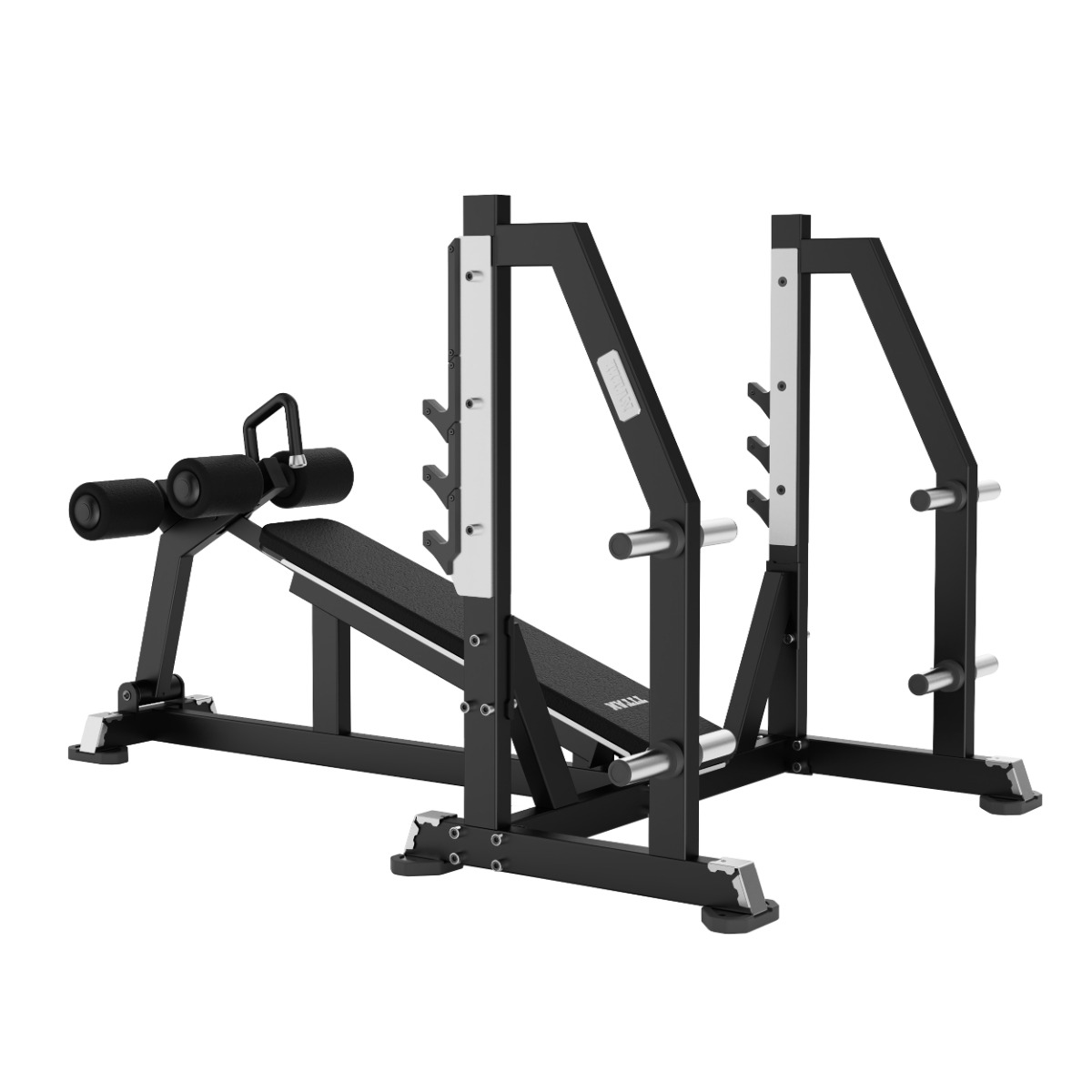 Y973ZAM Скамья-стойка для жима под углом вниз