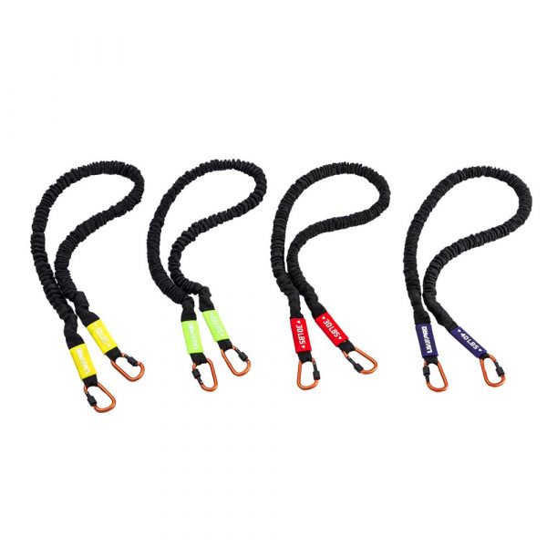 Амортизатор в рукаве с карабином LIVEPRO Resistance Tube очень высокое сопротивление, черный/синий