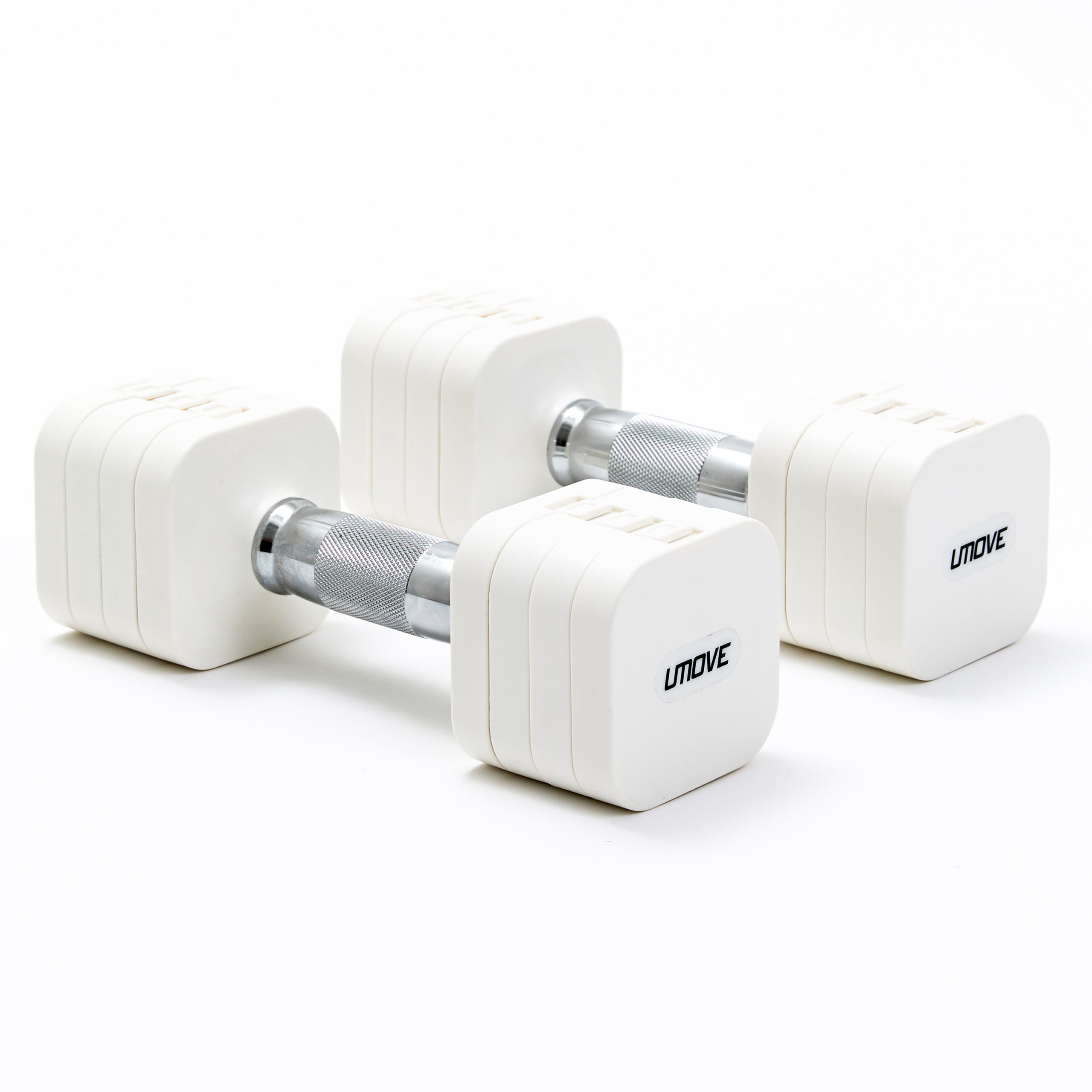 Наборные аэробные UMOVE FX18 2-5 кг, пара, белый/хром