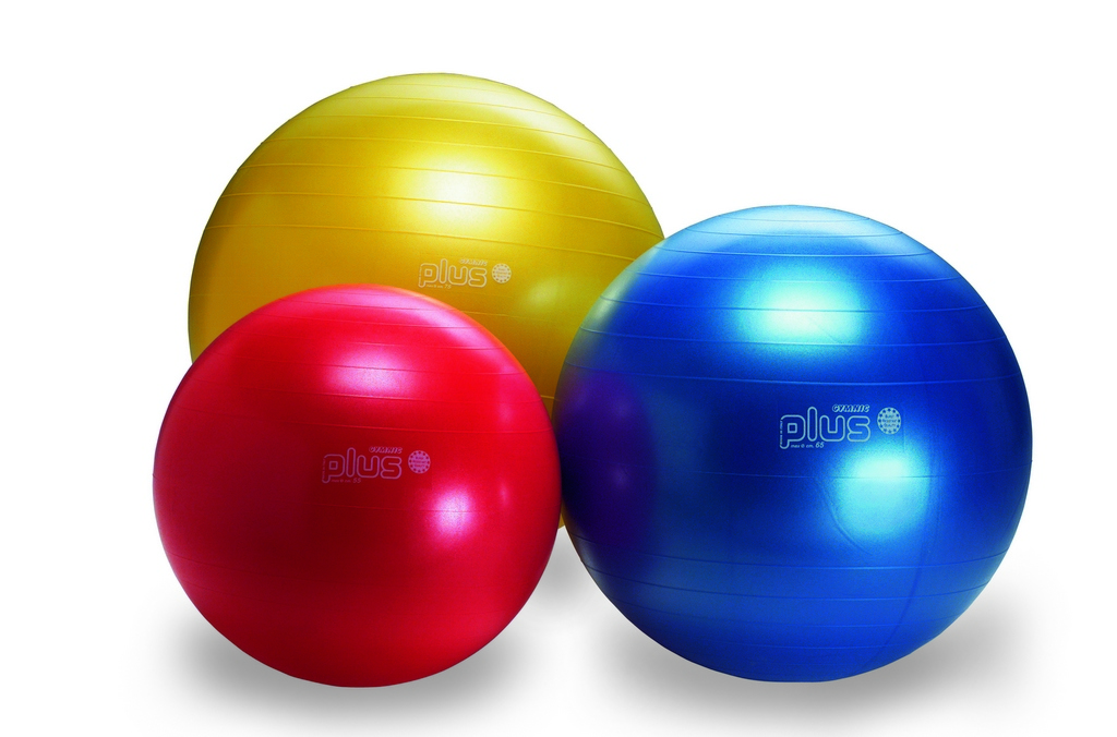 Гимнастический мяч GYMNIC Plus диаметр 55 см, красный