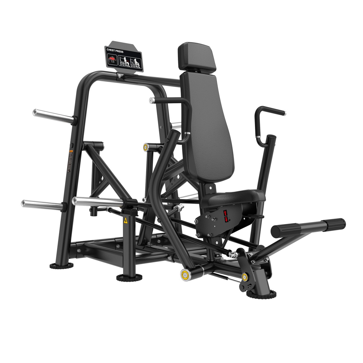 Грудной жим сидя под отрицательным углом на свободных Protrain LXP118