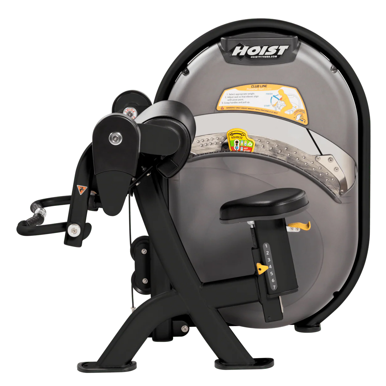 Бицепс сидя HOIST CL-3102 матовый черный/черный