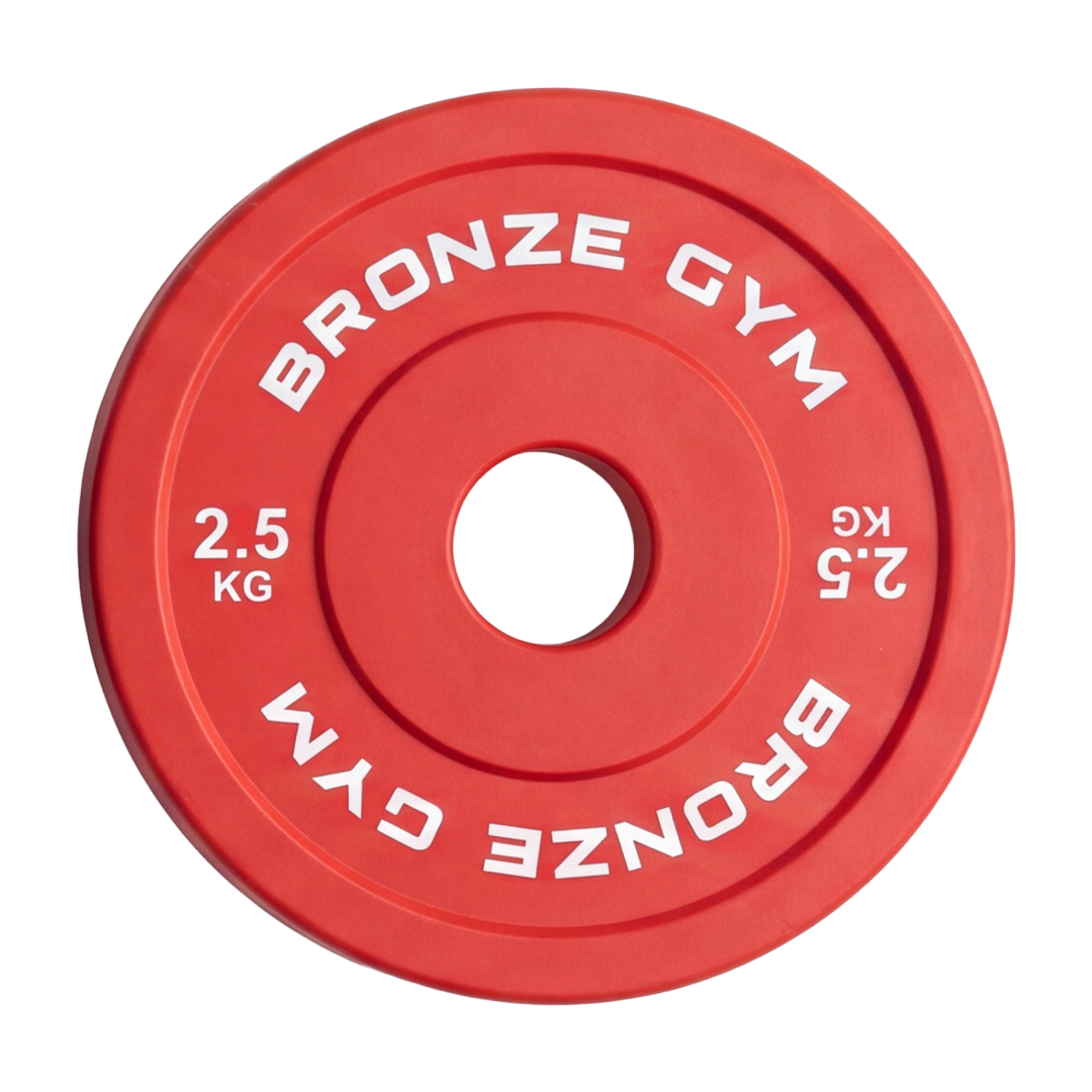Диск олимпийский BRONZE GYM тяжелоатлетический красный 2,5 кг